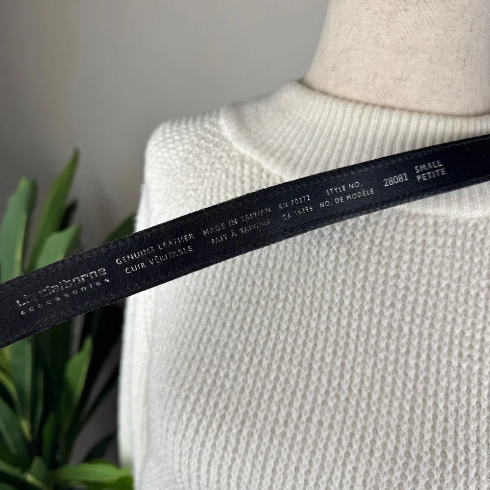 Vintage Western Americana Leather Liz Claiborne Black Belt Women Small Petite